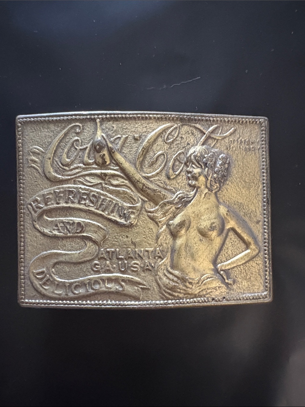 Coca ColaEmbossed Pinup Belt Buckle